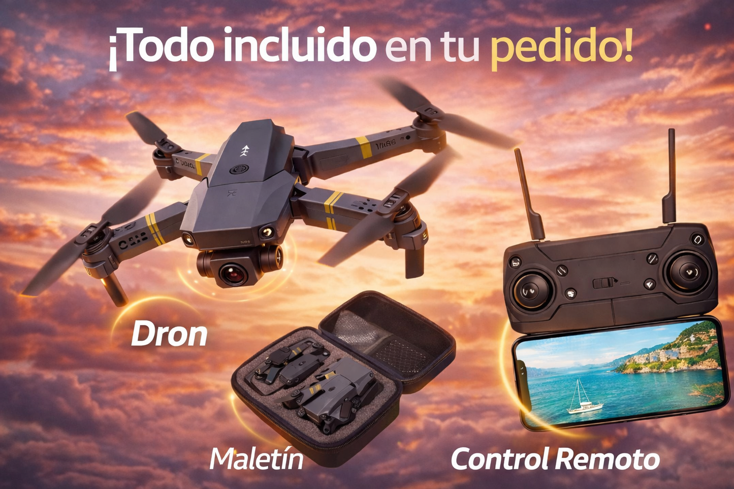 DRON CON DOBLE CÁMARA 4K